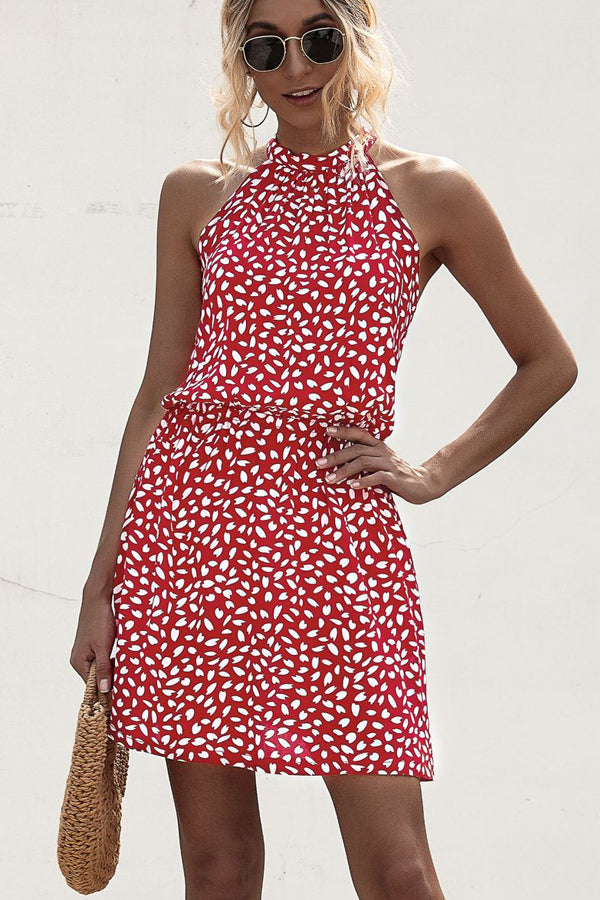 Elegantes Neckholderkleid mit Polka Dot-Print für dich