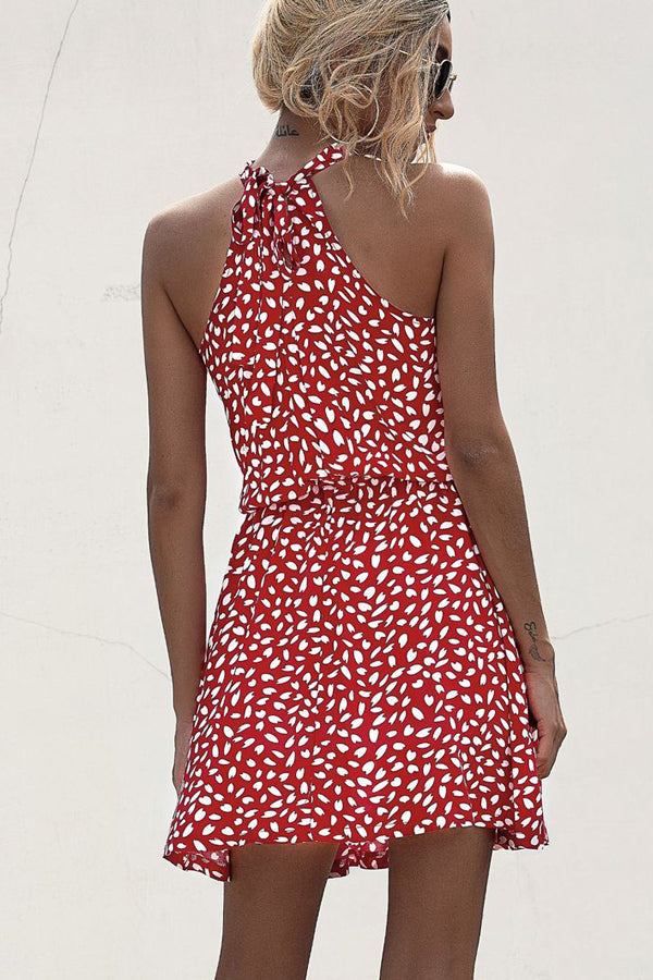 Elegantes Neckholderkleid mit Polka Dot-Print für dich