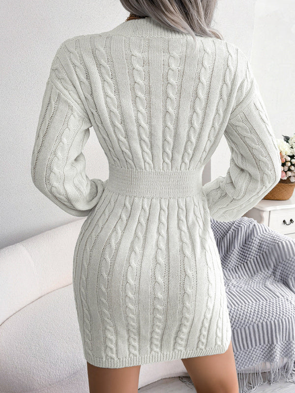 Heidi -Schickes Warmes Herbst Mini Kleid für Frauen