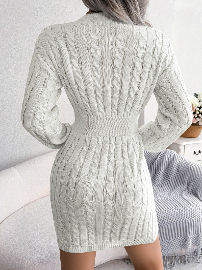 Heidi -Schickes Warmes Herbst Mini Kleid für Frauen