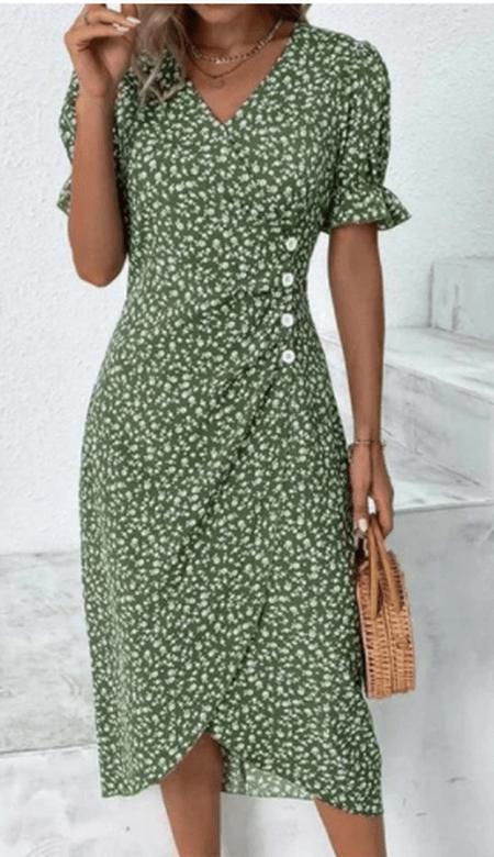 Elke - Elegantes Kleid mit Knopfdetails