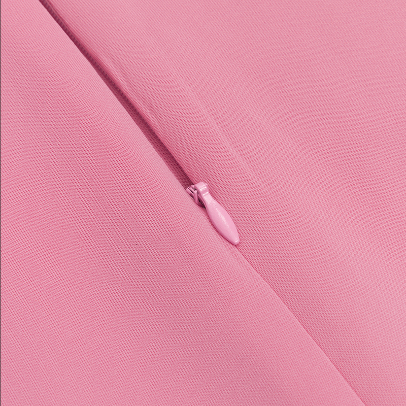 Schulterfreies Midikleid mit Rüschen | Rosa