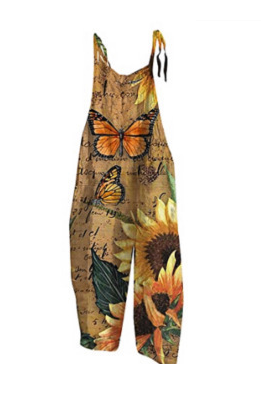 Tuva - Damen-Retro-Overall mit Mandala-Print, locker und lässig