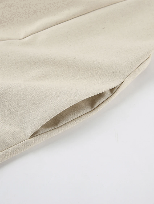 Sophia - Khaki A-Linien-Kleid mit Taschen