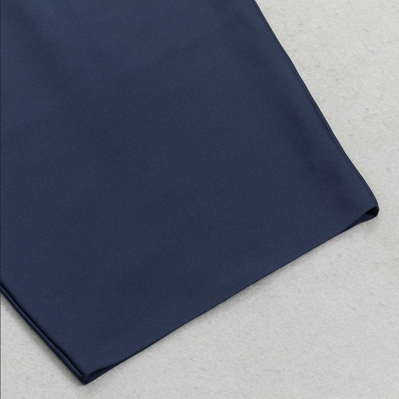 Schulterfreies Bandage-Midikleid | Blau