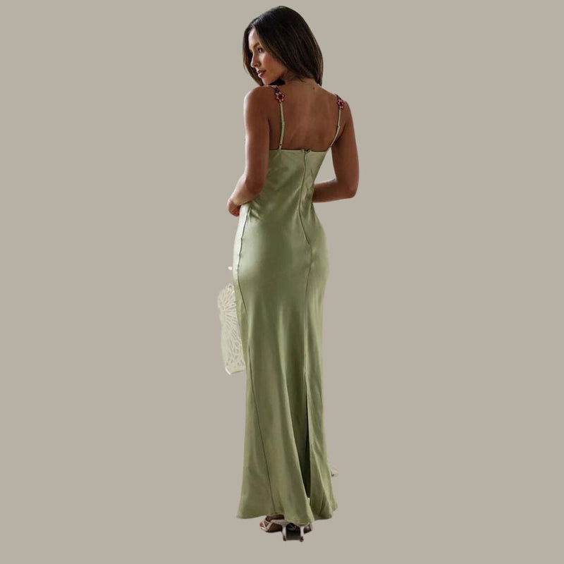 Elegantes Satin Kleid für Gartenpartys