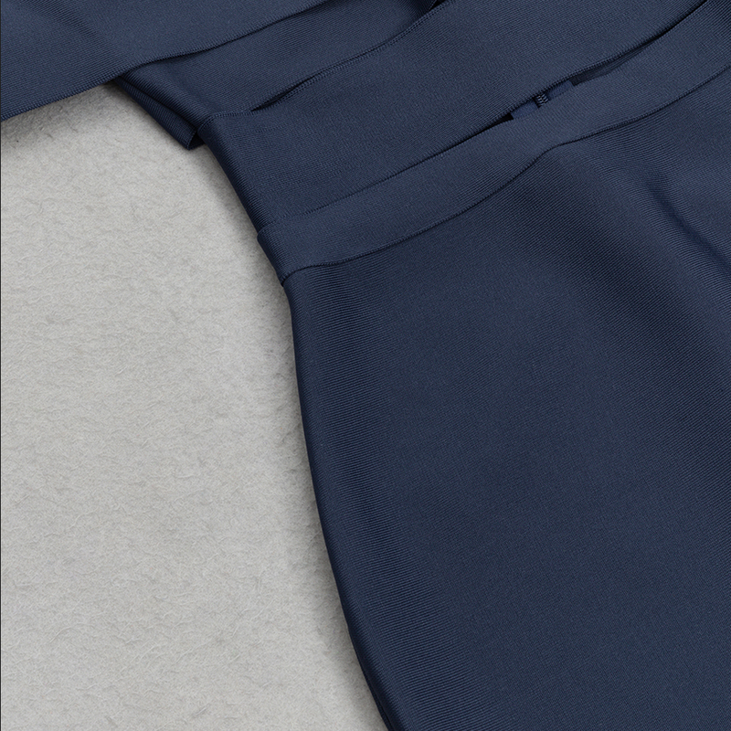 Schulterfreies Bandage-Midikleid | Blau