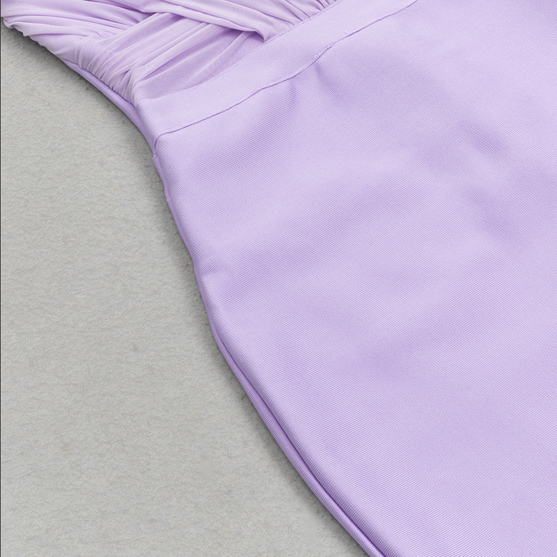 Asymmetrisches Bandage-Midikleid mit Schwalbenschwanz | Lila