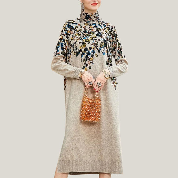 Druck Lose Kleid