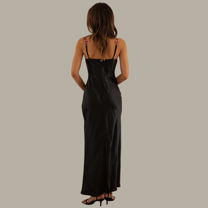 Elegantes Satin Kleid für Gartenpartys