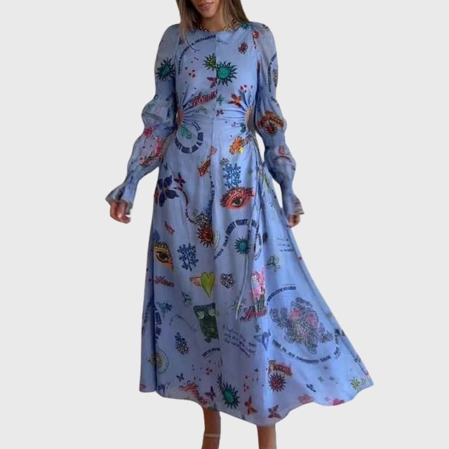 Elegantes Maxikleid mit langen Ärmeln