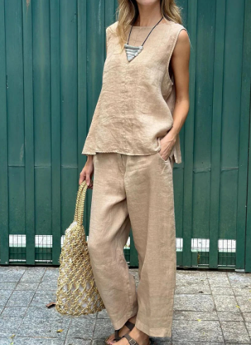Raisa - Tanktops und Hosen für Frauen -Baumwoll-Anzug