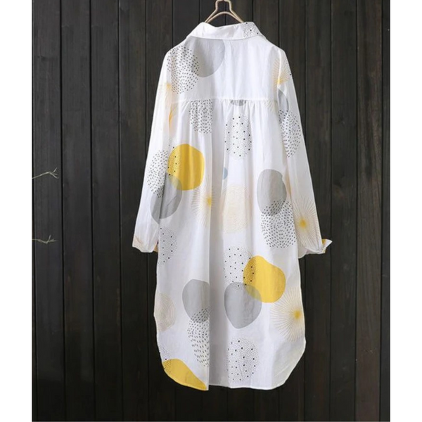 Leichtes - Hemdblusenkleid mit Business-Print für dich