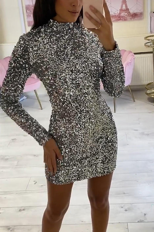 Schickes Glamour Pailletten Partykleid für Mädchen