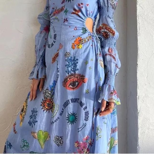 Elegantes Maxikleid mit langen Ärmeln