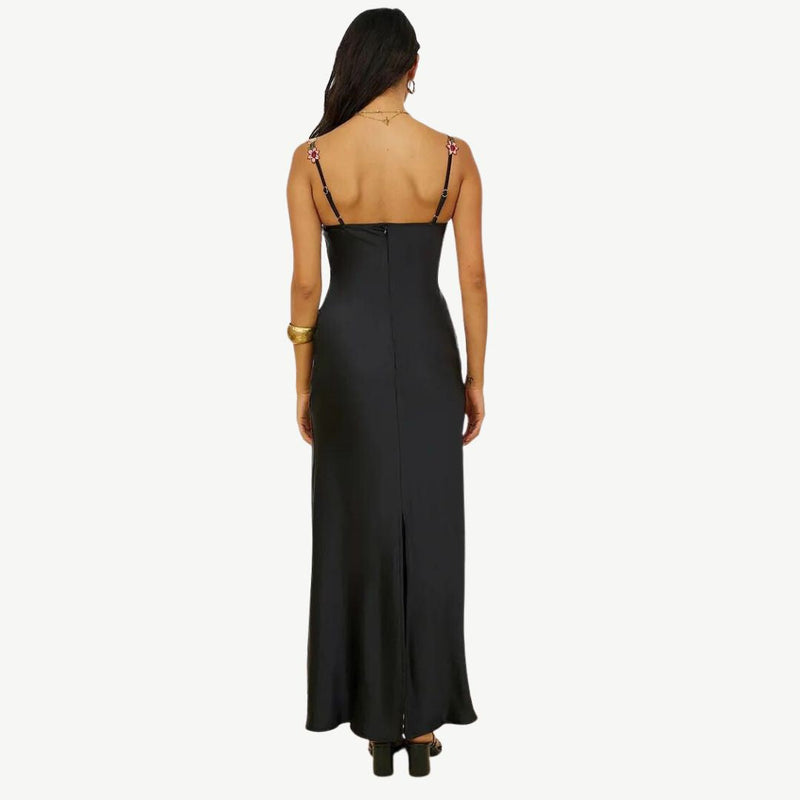 Elegantes Satin Kleid für Gartenpartys