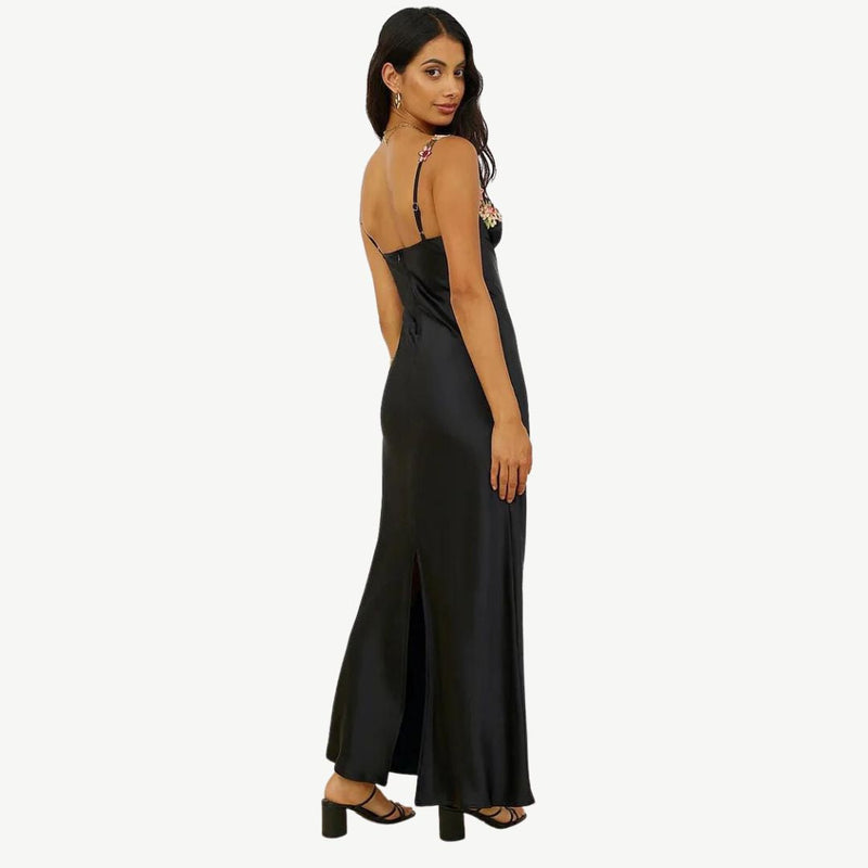 Elegantes Satin Kleid für Gartenpartys