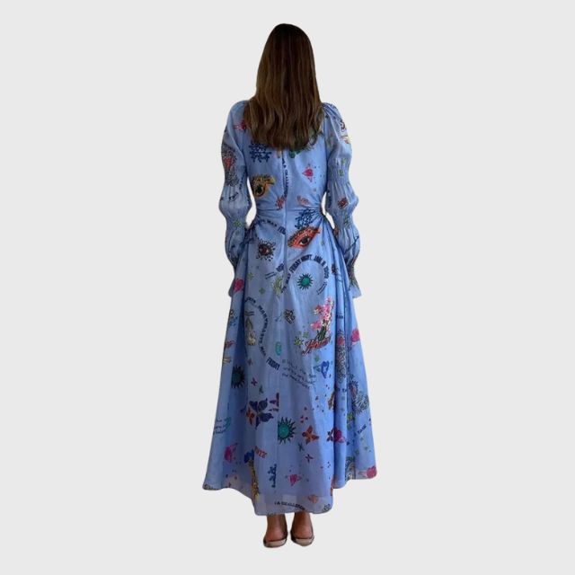 Elegantes Maxikleid mit langen Ärmeln