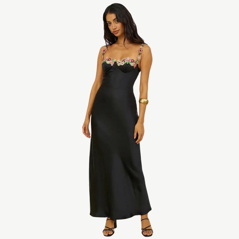 Elegantes Satin Kleid für Gartenpartys