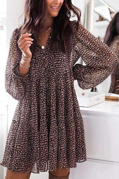 Elegantes Leoparden-Minikleid für coole Frauen