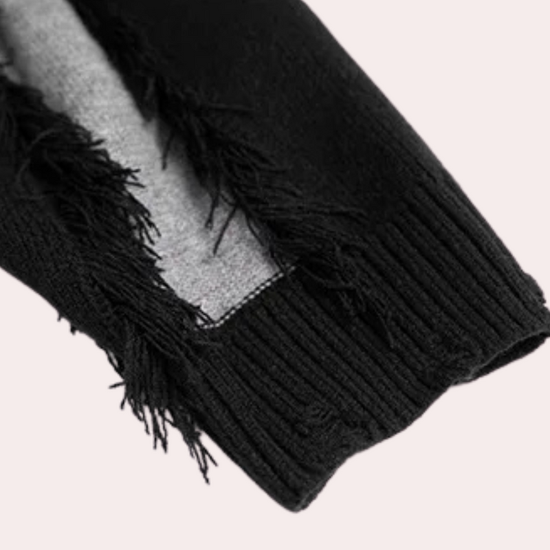 Elegante Herrenstrickjacke in Schwarz