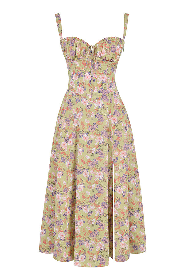 Floral Kleid | Elegant sommer sleeveless Midi Frauenkleid