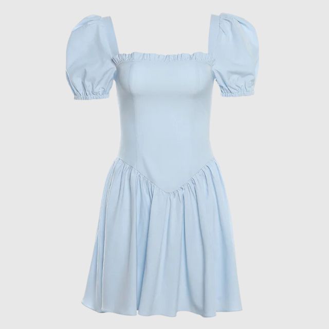 Eleganter Heidi -Schnür-Corsagen-Romper mit Puffärmeln