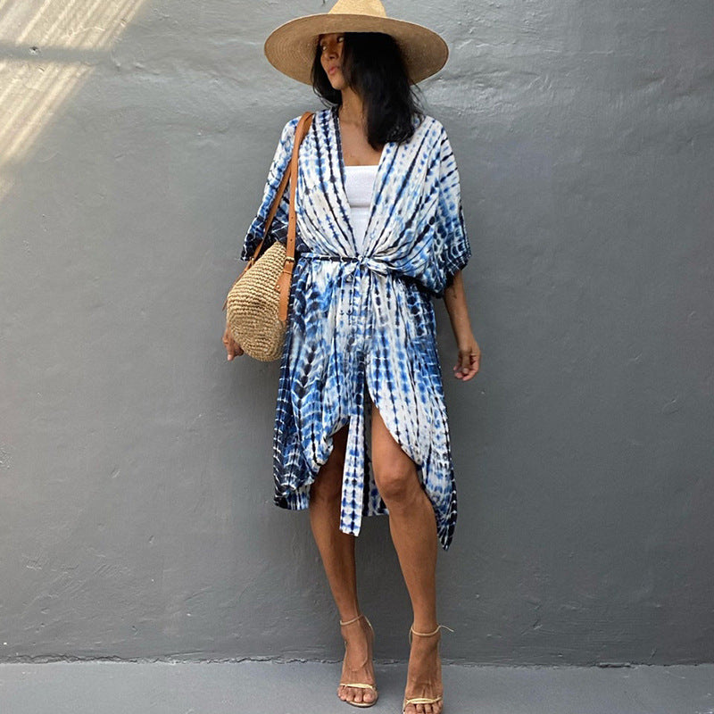 Elegantes | Glamouröse Sonnenschutz Resort Strandkleid Cover Up für dich