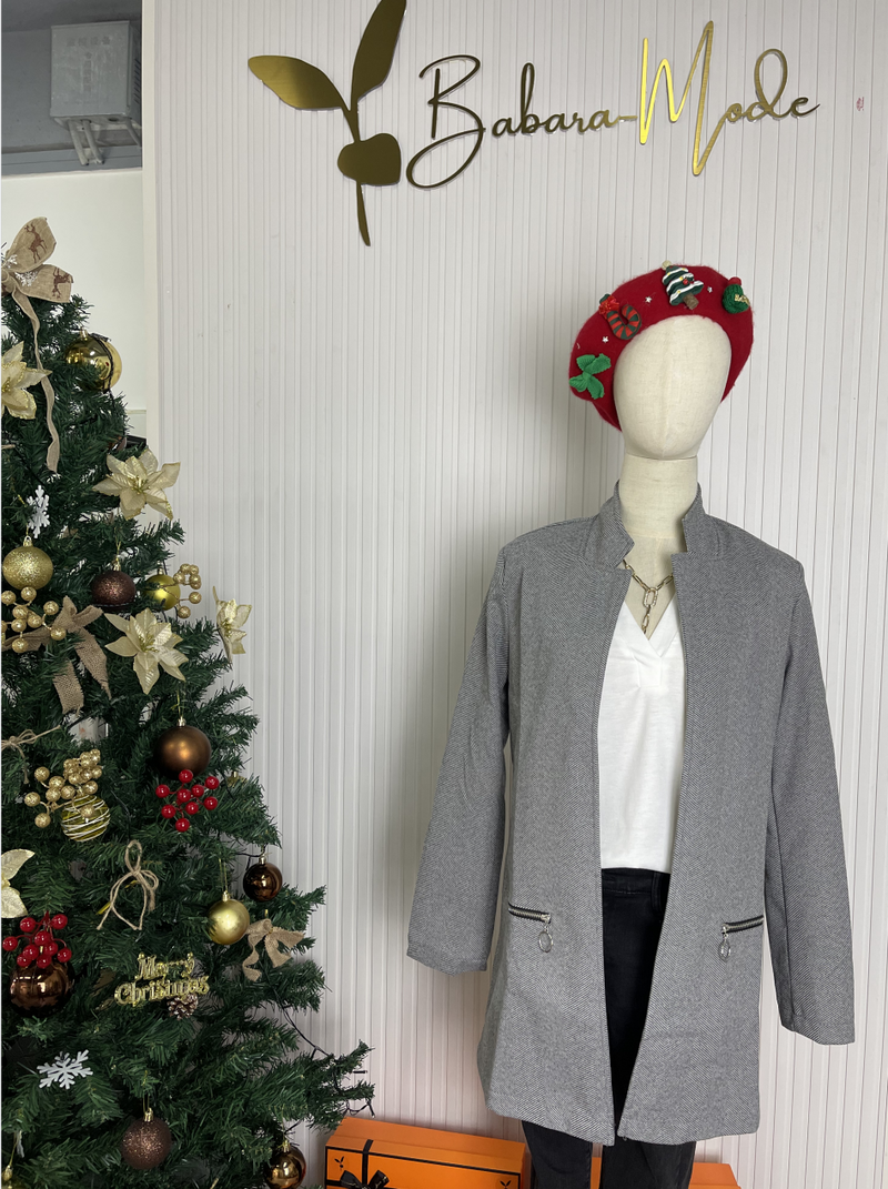 Elegante graue Jacke für warme Tage
