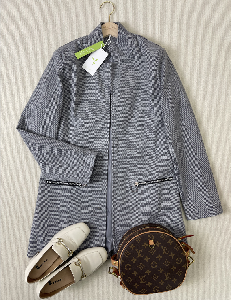 Elegante graue Jacke für warme Tage