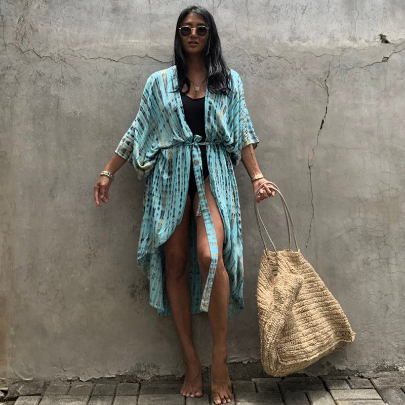 Elegantes | Glamouröse Sonnenschutz Resort Strandkleid Cover Up für dich