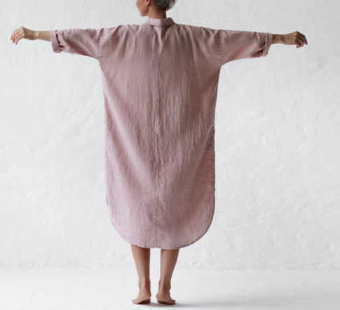 Helmi – Einfarbiges Hemdkleid