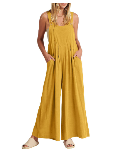 Sofi - Schlichter, ärmelloser Jumpsuit mit einfarbigem Muster