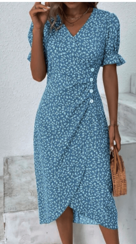 Elke - Elegantes Kleid mit Knopfdetails