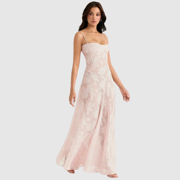 Zartrosa Elegantes Spitzenkleid für Mädchen