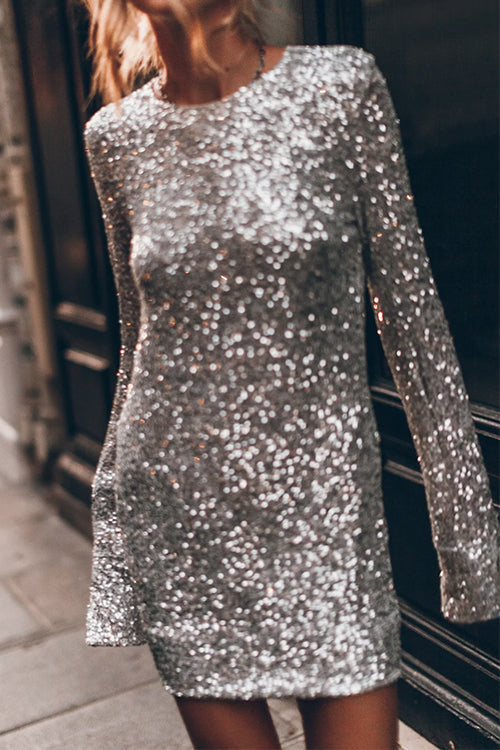 Elegantes Heidi Pailletten Mini Kleid für besondere Anlässe