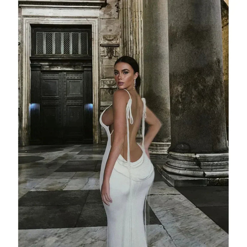 Elegantes Rückenfreies Serenity Maxikleid