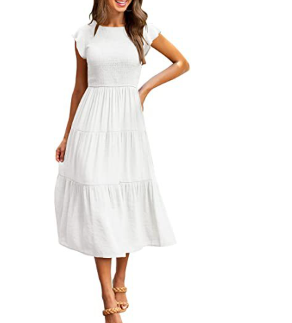 Sonja - Kleid mit Knöpfen und Zierleiste mit Stickerei in Schleife