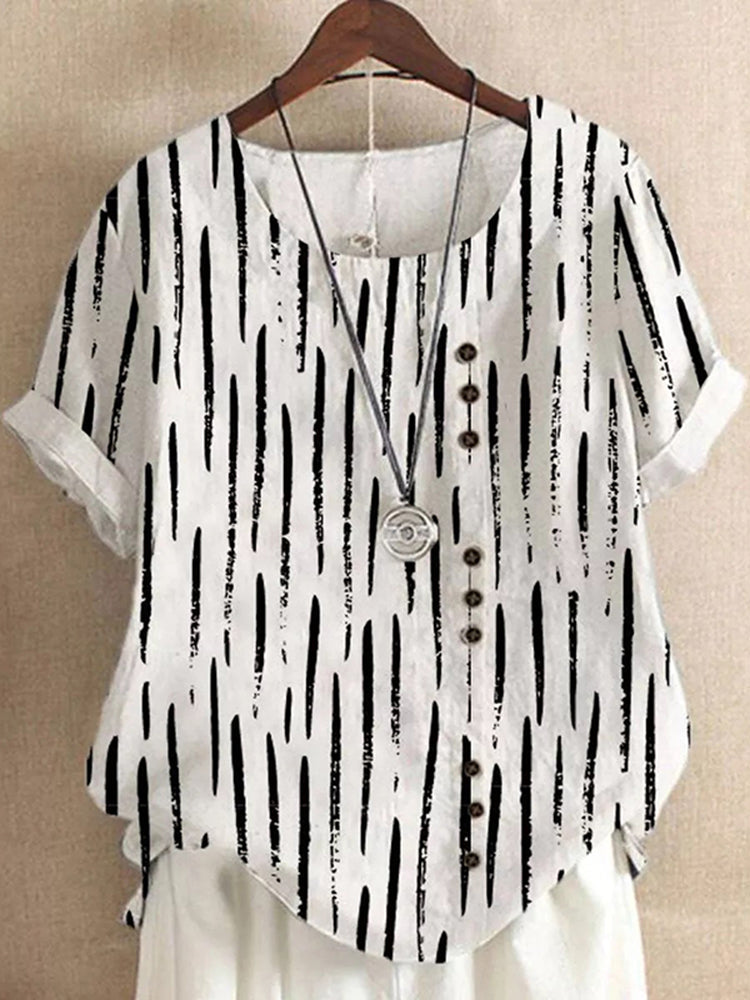 Jessa Striped Bliss T-Shirt - Zeitloser Komfort