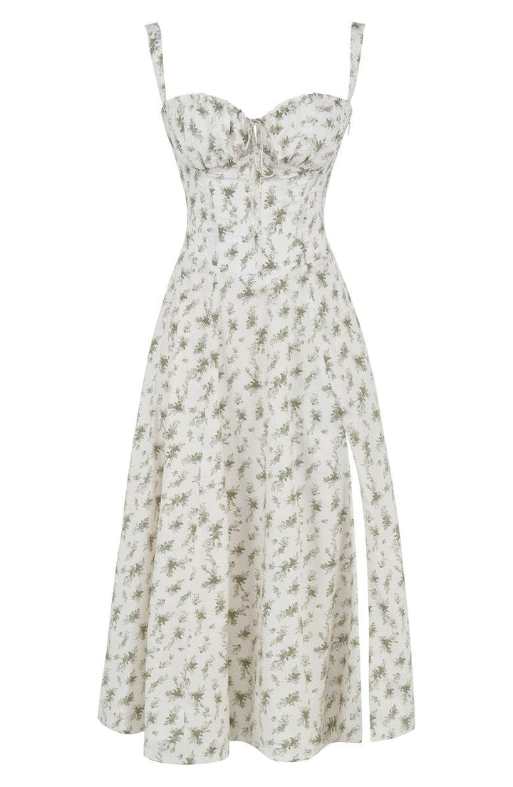 Floral Kleid | Elegant sommer sleeveless Midi Frauenkleid