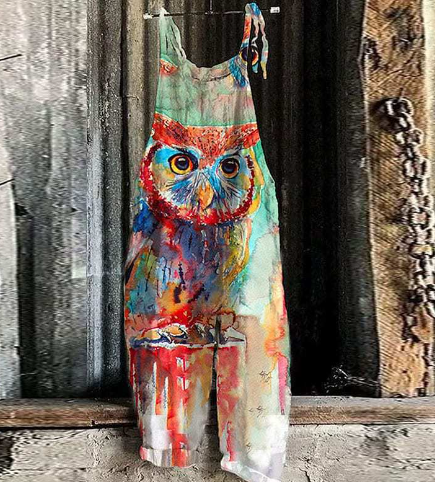 Tuva - Damen-Retro-Overall mit Mandala-Print, locker und lässig