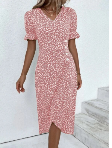 Elke - Elegantes Kleid mit Knopfdetails
