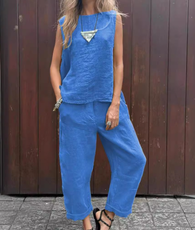 Raisa - Tanktops und Hosen für Frauen -Baumwoll-Anzug