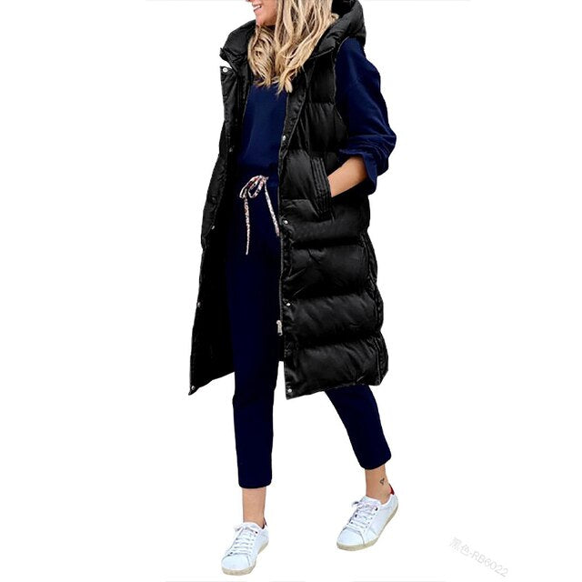 Lena - Stylische und warme lange Puffweste