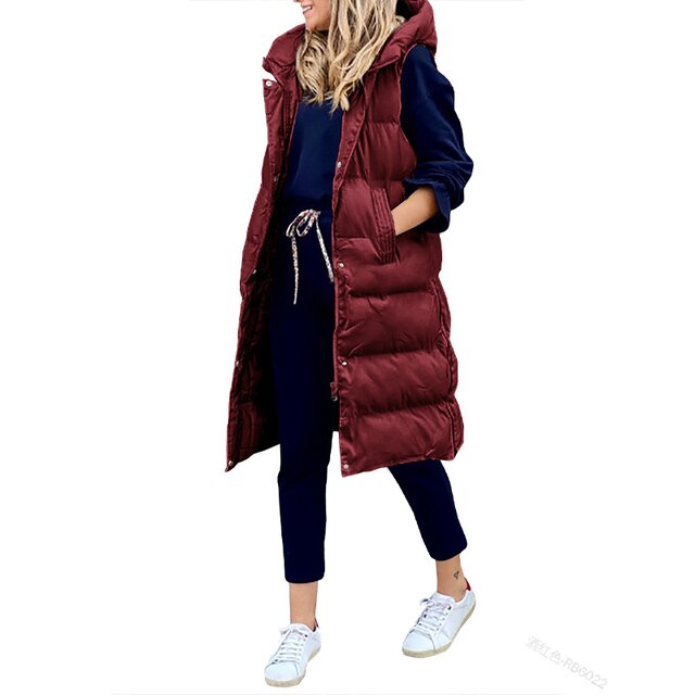 Lena - Stylische und warme lange Puffweste