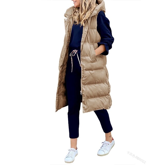 Lena - Stylische und warme lange Puffweste
