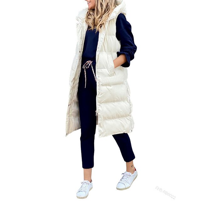 Lena - Stylische und warme lange Puffweste