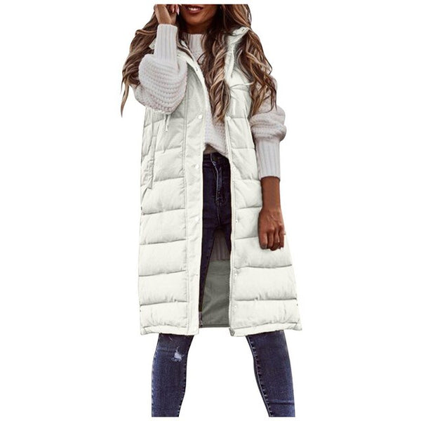 Lena - Stylische und warme lange Puffweste