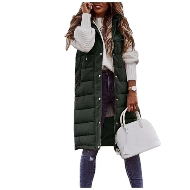 Lena - Stylische und warme lange Puffweste