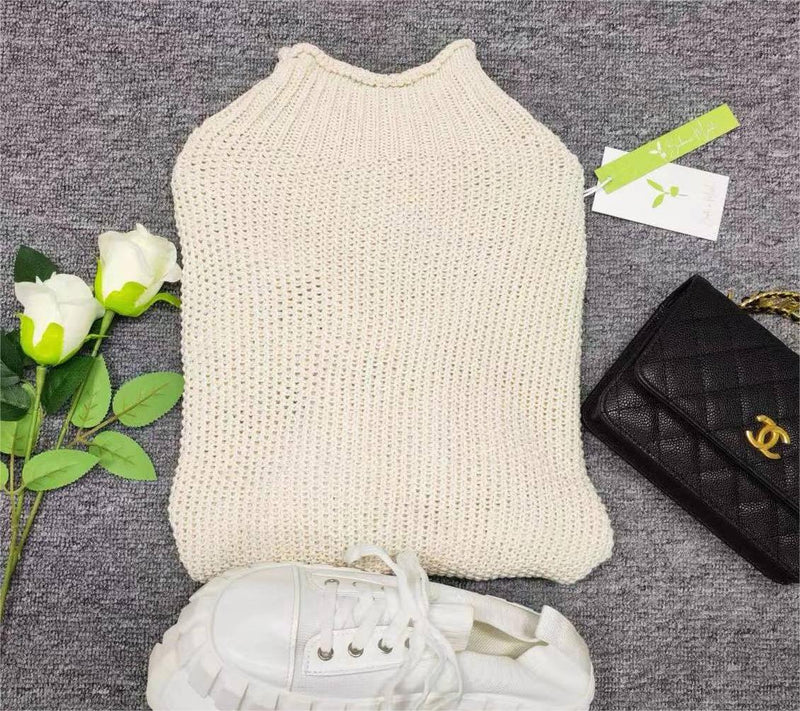Anni - Unifarbener langärmeliger Pullover
